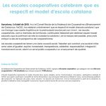 Comunicat celebrem respecte al model d'escola catalana