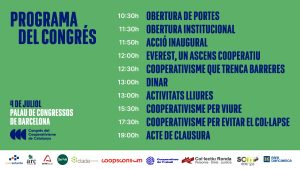 Programa del Congrés del Cooperativisme de Catalunya 2024